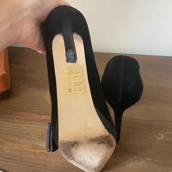 Ribbon black heels - Picture 4 of 8